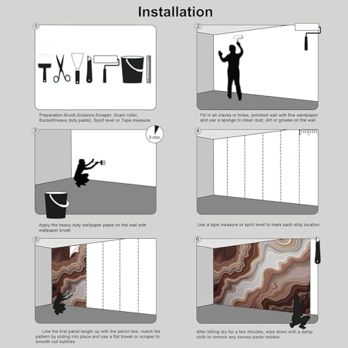 Papier peint agate texture abstraite 3D grand format 350cm - 8