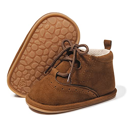 Image of Meckior Baby Booties Newborn Infant Unisex Baby Girls Boys Velvet Rubber Anit-Slip Sole Shoes Toddler Fleece Cozy Winter Warm Prewalker Boots