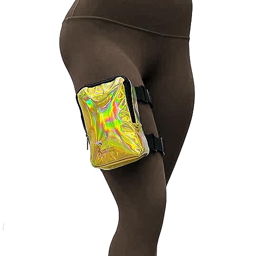 Holographic Thigh Bag, Gold - Image 2