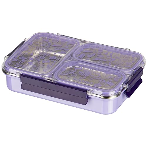 Image of Polyset Munch Mate 1000 3 PARTITION - Purple PU Insulated Lunch Box with Partitions | Keeps Food Warm | Office & School Pack of 1 1000ml