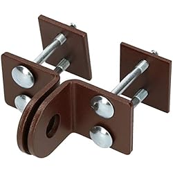 Portacandado Para Puerta De Madera KOTARBAU® Portacandados 40 mm, Cerrojo de acero para candado, Marrón, Puerta de doble hoja, Protección contra robo, Herraje para puerta, Cierre de seguridad