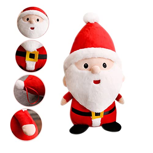 Image of Tickles Santa Claus with V Shape Beard Look Soft Stuffed Plush Toy Christmas Decoration for Kids Boys & Girls (Size: 15 cm Color: Red)