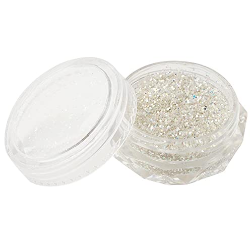 Krondo Crystal Diamond Nail Powder,Sparkling Nail Glitter Powder Dust Fine Shiny Pigment Holographic Super Bright Nail Decoration Powder Party Nightclub For Nail Art Diy Deco, Face, Make Up(White) #TOP1