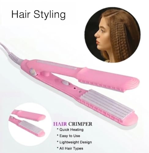 Image of I NOVA AT-8006A Women's MINI hair Crimper Styler Machine Best Hair Styler (Purple)