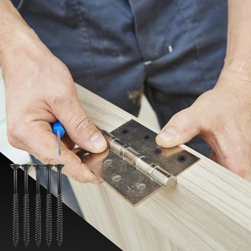 Hicarer 48 Pcs Tornillos para Madera Acabado Bronce Aceitado 9 x 3 Pulgadas Cabeza Plana Anticorrosión para Puerta y Gabinete miniatura 6