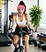 4 PCS Sweat-Guiding Double-Layer Sports Headbands, Stretchy Durable Sweatband Hairbands for Men Women Fitness Running Dance Yoga (Pink Pack)
