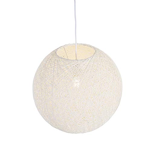 Qazqa Pendelleuchte, Pendellampe - Corda - Weiß, Rund, 45cm, Ideal als Wohnzimmerlampe