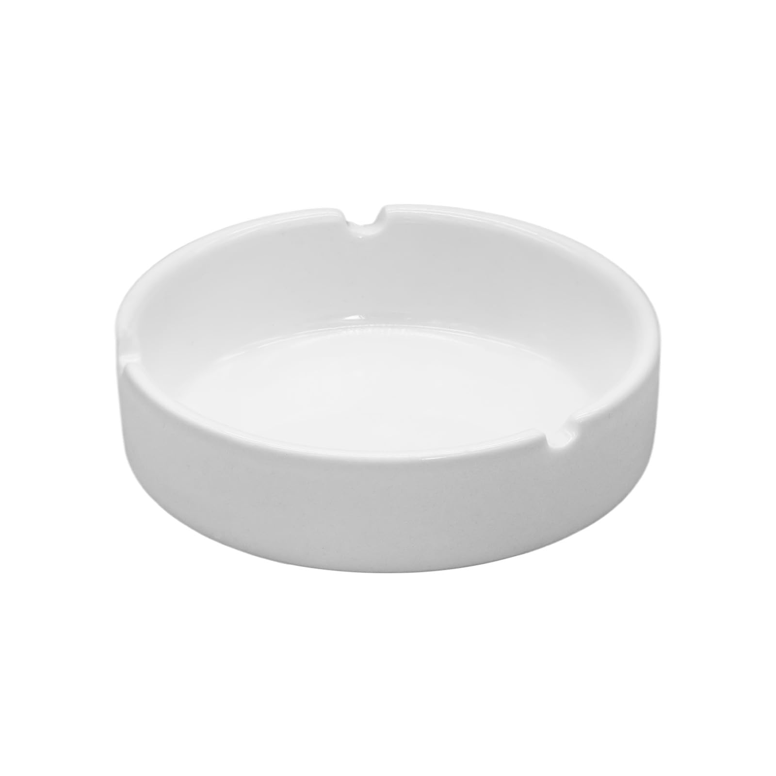Ashtrays, Round Ashtray, Ceramic Ash Tray, Portable Ashtray for Cigarette, Decorative Modern Ashtray for Home Kitchen Outdoor Indoor Patio, Easy to Clean, White