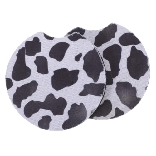 Ciieeo Pcs Car Cup Coasters Stylish Cow Pattern Coasters for Car Easy-Clean Accessories for Men
