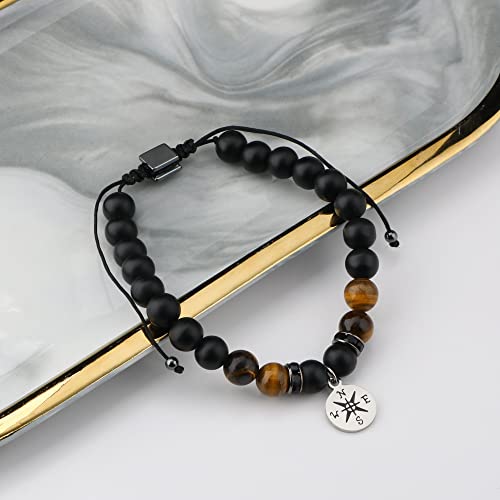 Image of JoycuFF Class of 2024 Gifts for Him College Graduation Gifts for Men,Graduation Gifts for Him Boyfriend Brother Son Grandson Best Friends Graduation Bracelet for Men, 7inchs