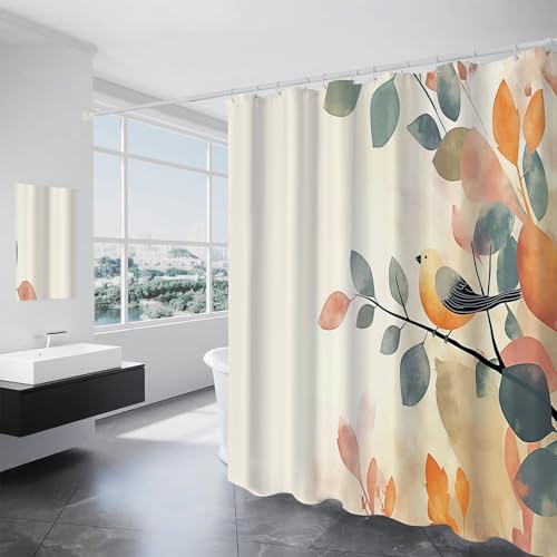 Rideau de douche anti-moisissure imperméable avec crochets - 2