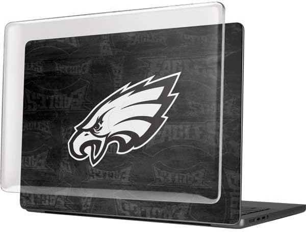 Skinit Case + Skin Compatible with MacBook Pro 14in (2021) - Officially Licensed NFL Philadelphia Eagles Black & White Design