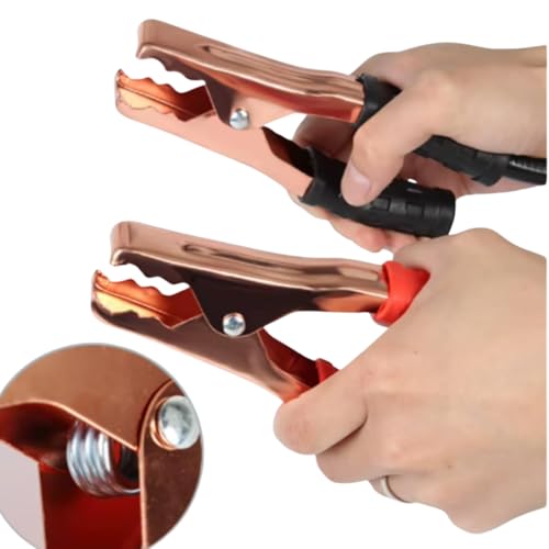 Cabo de Bateria 12mm Chupeta Automotivo 1200 Amperes Cabo de 3 Metros Com Garras Em Aço Cobreado Fio