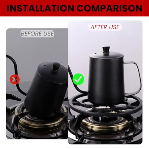 Image of Supvox 8-Inch Gas Saver Stand, Universal Cast Iron Wok Support Ring for Round & Square Gas Stoves for Stability and Even Heating