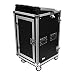 Seismic Audio - SAMRC-12U - 12 Space Rack Case with Slant Mixer Top and Casters - PA/DJ Pro Audio Road Case