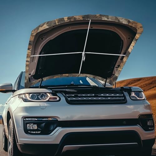 Image of Renewold Elk Deer Camo Hutning Car Hood Cover Protector Hood Covers for Cars Spring Fall Summer Winter Hood Wrap Blanket Women Men Automotive Exterior Accessories Decor for Most Sedan Small SUV Truck