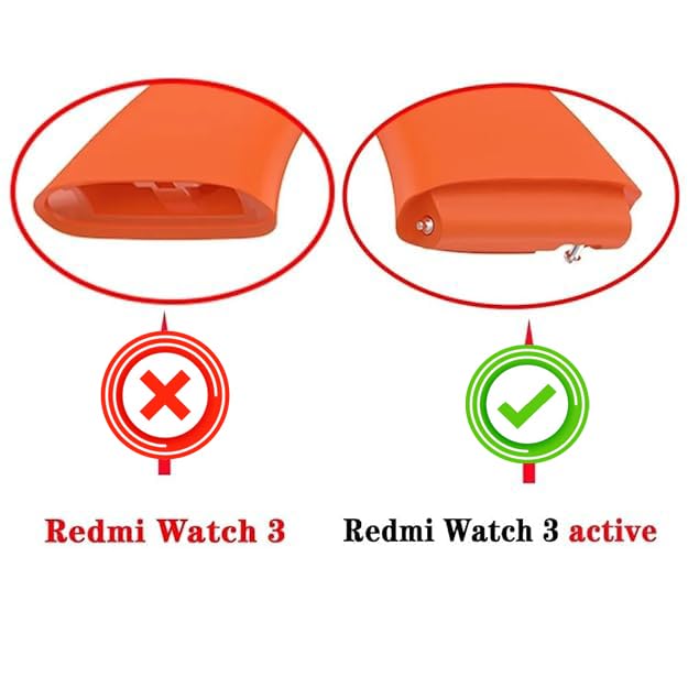 Image of Bands for Redmi Watch 3 ACTIVE Smartwatch Only, Soft Silicone Replacement Straps for Men & Women Comfort and Flexible Strap (Not for Watch 3)