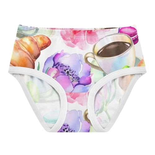 Fun Girls Underwear Toddlers 2t Cotton Panties Little Girl Watercolor Parisian Eiffel Tower Briefs Undies Kids