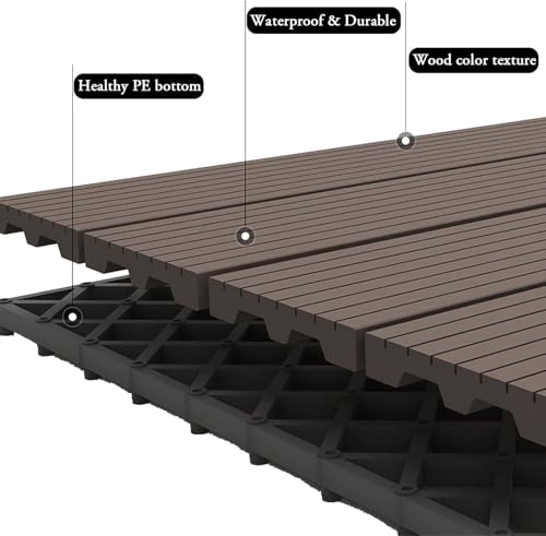 Dalles de sol emboîtables extérieur et intérieur pour terrasse - 6