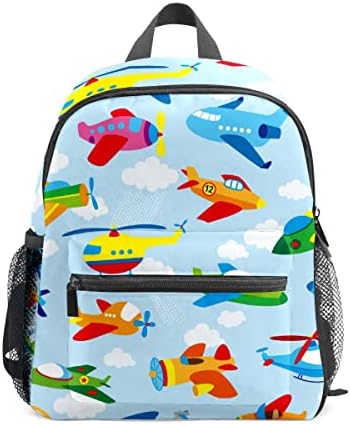 Kids School Bag Girls Boys Preschool Toddler Backpack for Boy Girl Lightweight Shoulder Book Bag for Kids Perfect Back Pack for Toddler to Kindergarten Cute Airplane