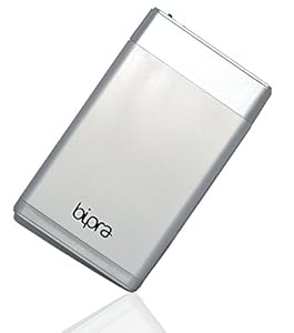 Bipra 2, 5-Zoll-USB-2.0-NTFS Externe Festplatte mit One-Touch-Backup-Software - Silber (400GB)