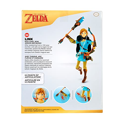 The Legend Of Zelda Breath Of The Wild Link Exclusive Action Figure [Tunic, Bow, Arrow & Quiver] #TOP6