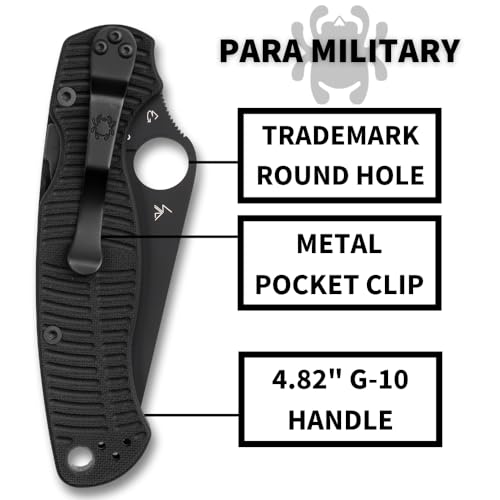 Spyderco Para Military 2 Folding Pocket Knife with 3.4" CPM MagnaCut Steel Blade and G-10 Handle - EDC Knife for Men and Women, Perfect for Hunting, Tactical, Camping - PlainEdge - C81GMCBKP2 - Image 4