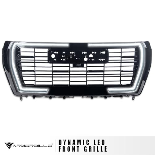 Armordillo Dynamic LED Front Grille|Compatible With 2021-2024 GMC Yukon/Yukon XL/Denali|8741696|Piano Black|Sequential LED Grill|Front Hood Bumper Grille by ARMORDILLO - Used condition - Image 2