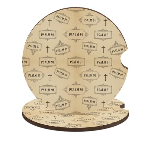 Juego de posavasos para auto de madera, 2 piezas miniatura 1