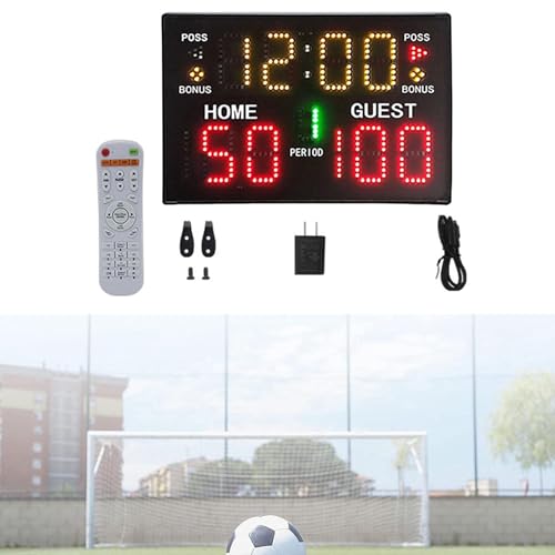 Marcador digital multisport con control remoto negro miniatura 6