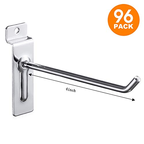 Polmart 4" Heavy Duty Slatwall Panel Hooks - Pack Of 96 (4-Inch) #TOP1