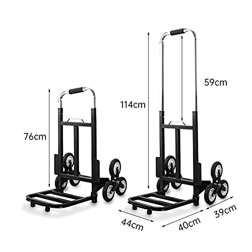 Carretilla plegable resistente 100kg capacidad, 6 ruedas miniatura 7