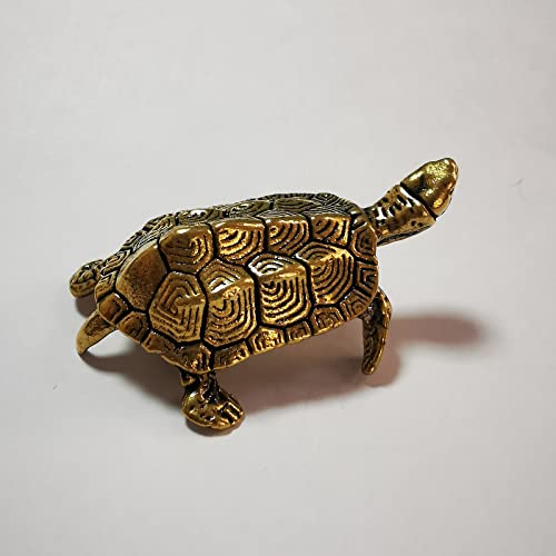 Brass Turtle Figurines Miniature Brass Animal Sculpture Bronze Collectibles Statues Chinese Feng Shui Decoration #TOP3