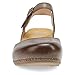 Dansko Tiffani Wedge Sandal for Women – Cushioned, Contoured Footbed for All-Day Comfort and Support Brown 10.5-11 M US