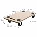 SCHEPERS Rollbrett Transportrolle Möbelroller Roller Transporter 200kg | 58 x 30 x 12 cm | MDF Braun