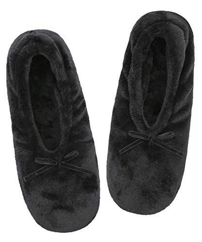 Image of Panda Bros Women's Ballerina Slipper Socks - One Pair Anti-Skid Comfy Warm Ballet Style House Slippers for Indoor Home, Winter, Wedding, and Birthday Gifts for Women