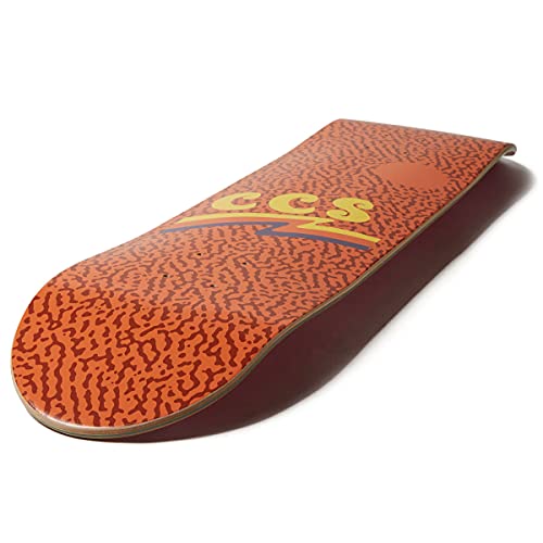 Image of [CCS] Blank and Graphic Skateboard Decks - Maple Wood - Professional Grade (Wavy Times Orange, 8.00 inch)