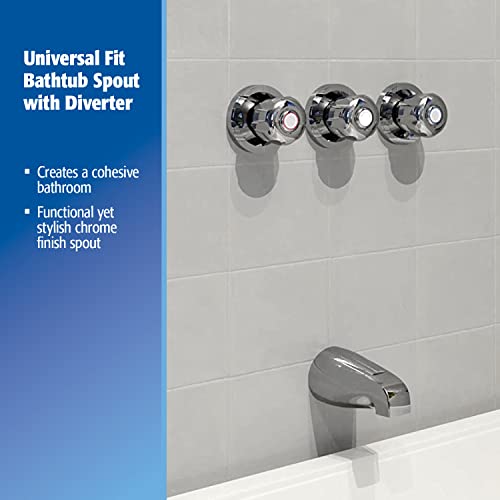 Plumb Pak Pp825-33 Pp825 Universal Fit Bath Tub Spout, Without Diverter, Polished Chrome #TOP1