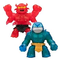 Heroes of Goo Jit Zu Stretch Strikers Versus Pack, 2 Figure Pack, Stretchy Action Figures, Stretchy Sir Thrashalot VS Crunchy Redback, Stretch up to 3 Times Their Size