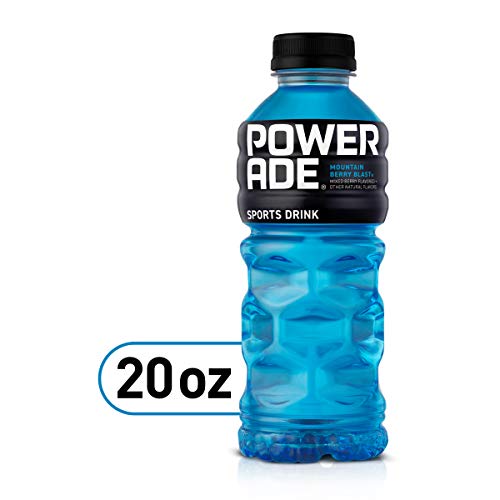 Powerade, Electrolyte Enhanced Sports Drinks W/ Vitamins, Mountain Berry Blast, 20 Fl Oz, 24 Pack #TOP7
