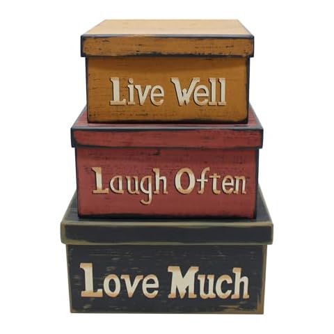 CVHOMEDECO Vintage Nesting Boxes Set Cover