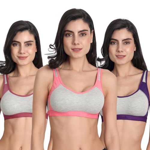 Image of Aimly Women's Cotton Non Padded Wire Free Full Coverage Bra