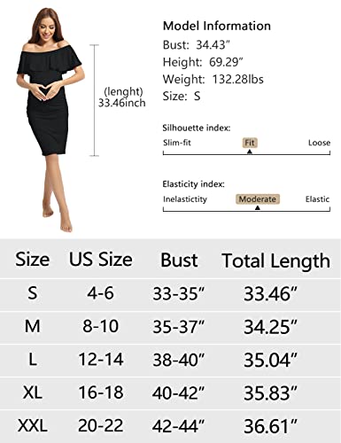 Kim S Plus Size Maternity Dress Maternity Dress Maternity Dress For Photoshoot Maternity Dress Summer Maternity Bodycon Dress (Black Xl) #TOP5