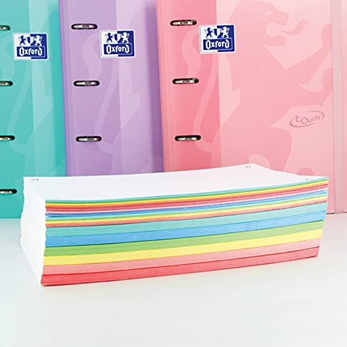 A4-Blätter, kariert, 2 Stück, Oxford-Papier, 10 Farben, 160 Blatt, kariert 5 x 5
