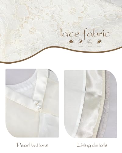 Vestido para niña de encaje sin mangas y cuello halter ceremonial 6
