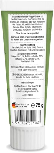Knuffelwuff Tuben Snack Veggiecreme 3er Pack - 100% Vegan - ohne Konservierungsmittel, ohne Zusatz von Zucker und Getreide - Ideal auch für Welpen - Made in Germany
