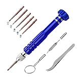 LOIKUIE Eyeglass Repair Kit, 5-in-1 Eyeglasses Screwdriver Set, 3in1 Multifunctional Small Screwdriver,Glasses Repair Tool Kit for Sunglasses, Watches, Mobile Phones, and More