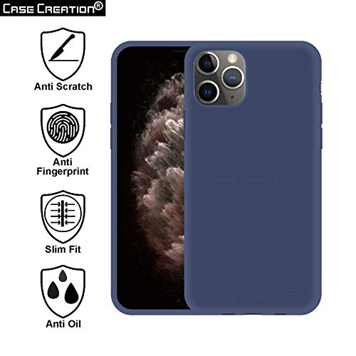 Image of Case Creation Luxurious OG Series for Apple iPhone 11 Pro Case Cover,Anti-Dirty Slim Case Frosted Matte Cute Candy TPU Raised Bezel (Splash of Color) Back Cover for iPhone 11 Pro -Navy Blue