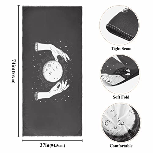 Women Long Scarf, Linen Silk Shawl Stole Headscarf, Scarves Wraps4