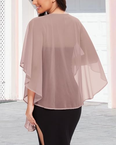 Image of Shawls and Wraps for Evening Dresses Womens Chiffon Scarf Sheer Cover Up